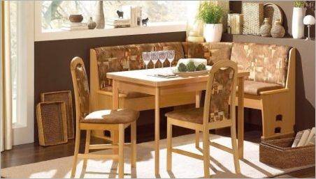 colțuri de bucătărie cu masă și scaune: Caracteristici și secretele de alegere
