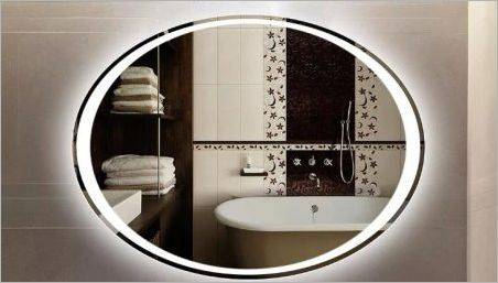 Cum de a alege o oglindă ovală cu iluminare din spate pentru baie?