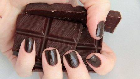 Ciocolata manichiura: secretul de proiectare și idei de sezon