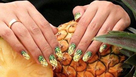 Decizii luminoase și elegante pentru a face o manichiură cu ananas