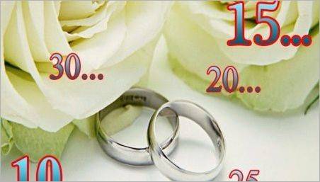 Numele aniversarea nuntii a anilor și tradițiile lor sărbători