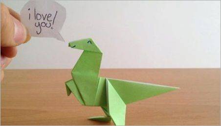 Cum de a plia un dinozaur în tehnica Origami?