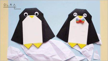 Facem origami în formă de pinguin