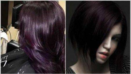Culoarea părului negru și violet: Opțiuni și tehnici de colorare
