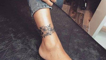 Tatuaj sub formă de brățară pe picior: Semnificație și schițe